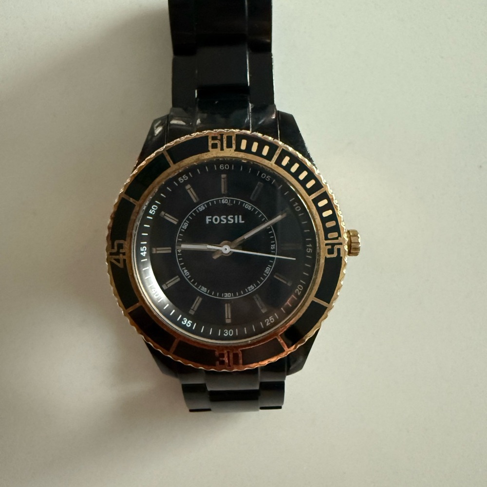 Fossil Black and Gold Watch